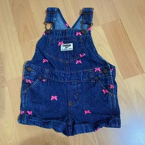 Oshkosh butterfly short denim overalls 9 months